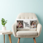 Best Mom Ever Sparkling Star 2 Photo Keepsake ランバークッション (椅子)