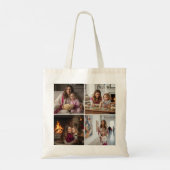 Best Mom Ever Sparkling Star 4 Photo Collage トートバッグ (裏面)