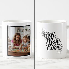 Best Mom Ever Sparkling Stars 1 Photo Keepsake コーヒーマグカップ