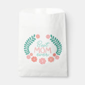 Best mom ever text in floral frame フェイバーバッグ (正面)