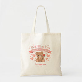 Best Mom Ever Valentine Heart Postcard トートバッグ