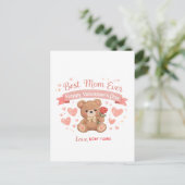 Best Mom Ever Valentine Heart Postcard ポストカード (スタンド正面)