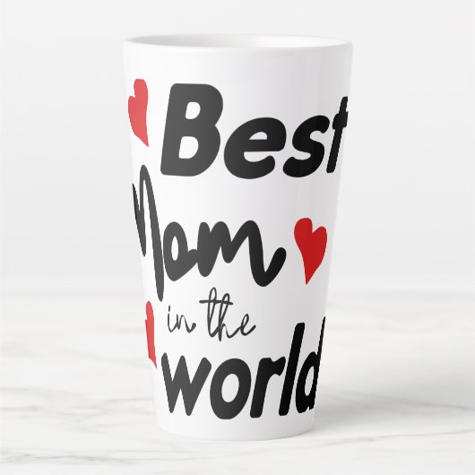 Best Mom In The World Mother's Day カフェラテマグ (正面)