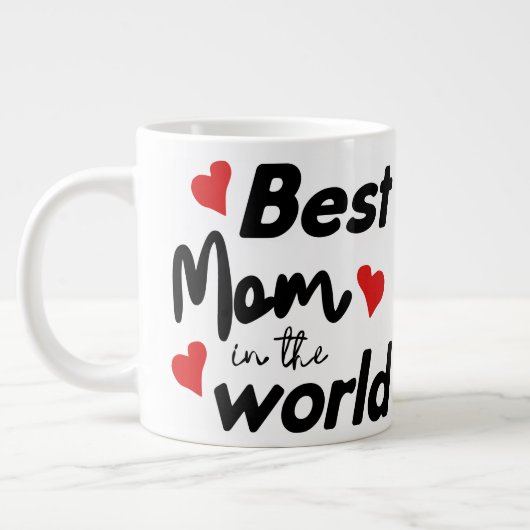 Best Mom In The World Mother's Day ジャンボコーヒーマグカップ (左)