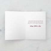 Best Mom In The World Mother's Day Card カード (内部)