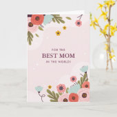 Best Mom In The World Mother's Day Card カード (黄色い花)