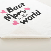 Best mom in the world  Sherpa Blanket Throw  シェルパブランケット (3/4)