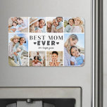 Best Mom Photo Collage マグネット<br><div class="desc">Personalized "Best Mom Ever" Large Photo Magnet. This fun and stylish photo magnet is a sweet way to showcase cherished memories. The design features space for eight photos, arranged in a border around the edge while keeping the focus on the meaningful text in the center. At the center, "Best Mom...</div>