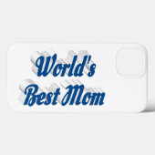 Best mom sea blue text Case-Mate iPhoneケース (裏面 (横))