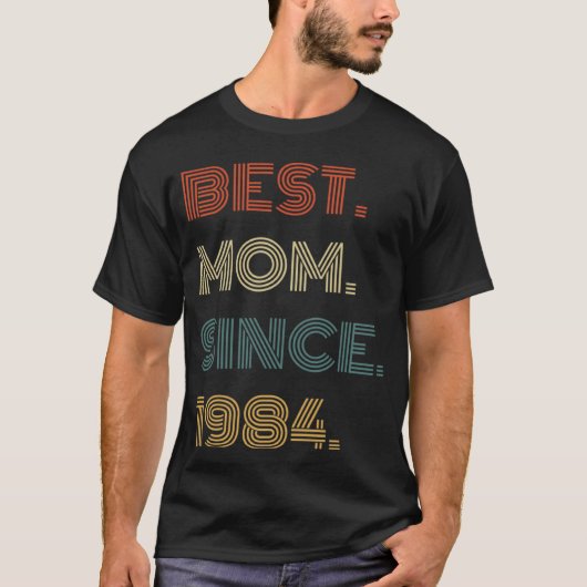 Best Mom Since 1984 Outfit  for Her Women Retro Vi Tシャツ (正面)