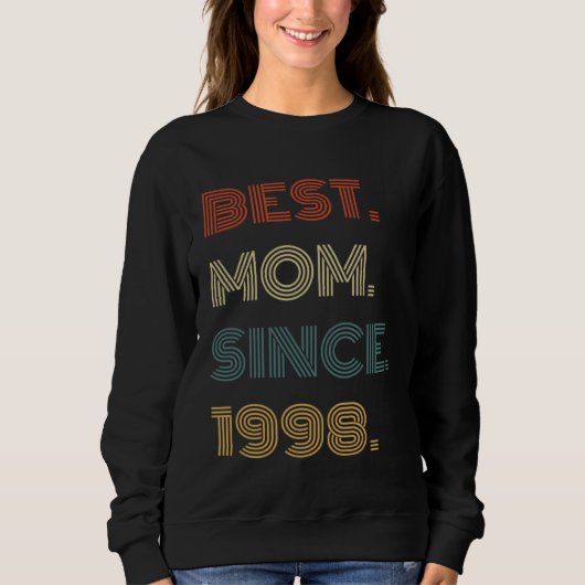 Best Mom Since 1998 Outfit  for Her Women Retro Vi スウェットシャツ (正面)