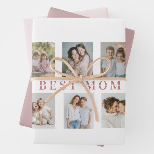 Best Mom Wrapping Paper | Custom Photos ラッピングペーパーシート (インサイチュ)