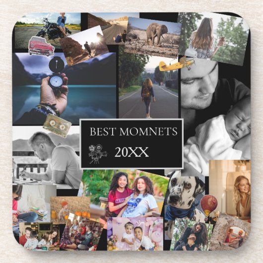 Best Moments  New Year Photo Collage  コースター (正面)