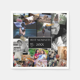 Best Moments  New Year Photo Collage  スタンダードカクテルナプキン