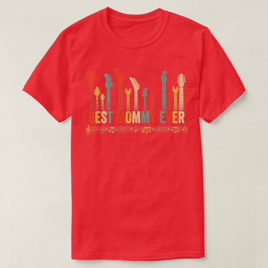 Best Mommy Ever Guitar Lover Funny Guitarist Mothe Tシャツ (デザイン正面)
