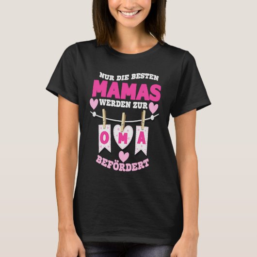 best moms get promoted to grandma tシャツ (正面)