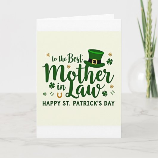 Best Mother In Law St Patricks Card カード (正面)