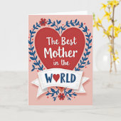 Best Mother In The World Card カード (黄色い花)