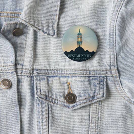 Best Muadhdhin Forever: Unique Mosque  Design 缶バッジ (インサイチュ)