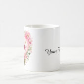 Best Mum Aquarell Blumenherz Design コーヒーマグカップ (中央)