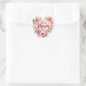 Best Mum Aquarell Blumenherz Design スクエアシール (バッグ)