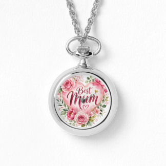 Best Mum Aquarell Blumenherz Design 腕時計