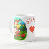 Best Mum Cute Knitting Goose Coffee Mug コーヒーマグカップ (正面左)