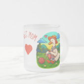Best Mum Cute Knitting Goose Coffee Mug フロストグラスマグカップ (正面右)