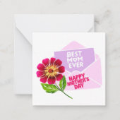 Best Mum Ever Mothers day greetings ノートカード (正面)
