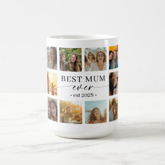 Best Mum Ever Photo Collage Mug Gift コーヒーマグカップ