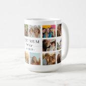 Best Mum Ever Photo Collage Mug Gift コーヒーマグカップ (正面右)