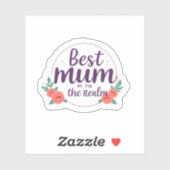 Best Mum in the Realm Queen Medieval Floral シール (シート)