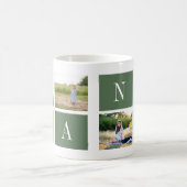 Best Nana Ever! Custom 4-Photo Collage Mug コーヒーマグカップ (中央)