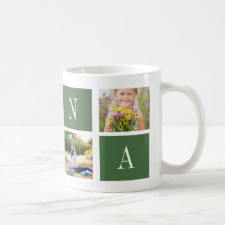 Best Nana Ever! Custom 4-Photo Collage Mug コーヒーマグカップ