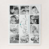 Best Nana Ever Modern Script 10 Photo Collage Chic ジグソーパズル (縦)