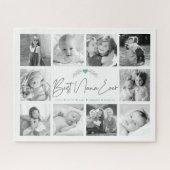 Best Nana Ever Modern Script 10 Photo Collage Chic ジグソーパズル (横)