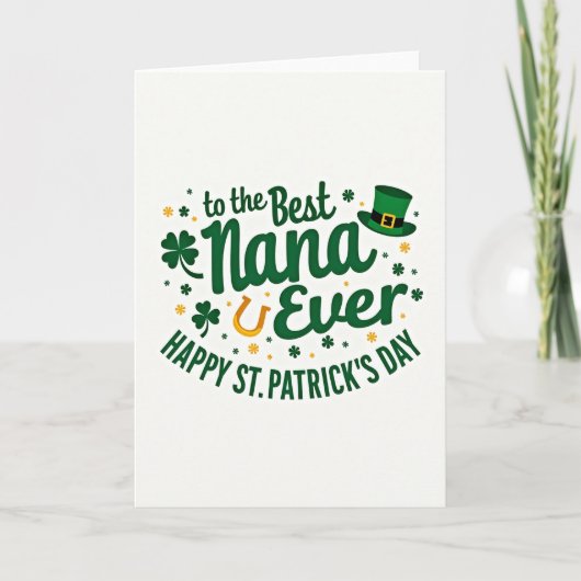 Best Nana St Patricks Day Card カード (正面)