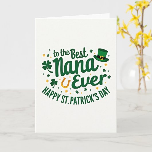 Best Nana St Patricks Day Card カード (黄色い花)