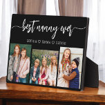 Best Nanny Ever - Grandchildren Photo Collage フォトプラーク<br><div class="desc">Celebrate the "Best Nanny Ever" with this personalized Grandchildren Photo Collage Plaque. This heartfelt gift features a beautifully arranged collage of cherished photos capturing special moments, complemented by a loving message. Crafted from high-quality materials with a sleek finish, it's ideal for displaying at home as a cherished keepsake. Perfect for...</div>