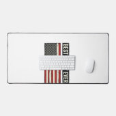 Best Nanny Ever Patriotic Vintage Flag Shirt Desig デスクマット (キーボード&マウス)