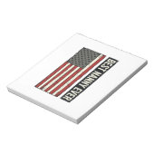 Best Nanny Ever Patriotic Vintage Flag Shirt Desig ノートパッド (回転)