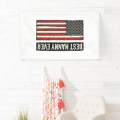Best Nanny Ever Patriotic Vintage Flag Shirt Desig 横断幕 (インサイチュ)