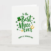 Best Niece St Patricks Day Card カード (正面)
