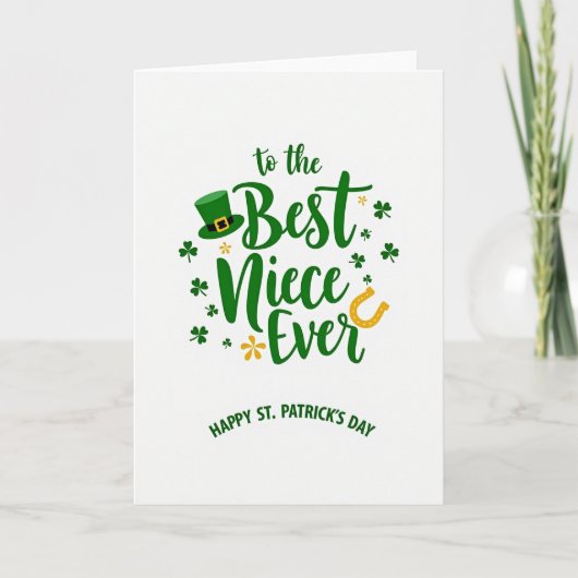 Best Niece St Patricks Day Card カード (正面)