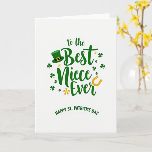 Best Niece St Patricks Day Card カード (黄色い花)