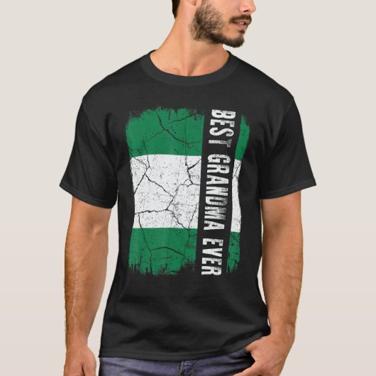 Best Nigerian Grandma Ever Nigeria Flag Mother's D Tシャツ (正面)