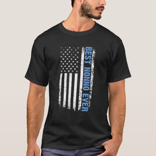 Best Nonno Ever 4th Of July American Flag Patrioti Tシャツ (正面)