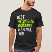 Best Norwegian Elkhound Grandma Ever Dog Tシャツ (正面)
