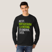 Best Norwegian Elkhound Grandma Ever Dog Tシャツ (正面フル)
