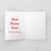 Best nurse ever medical professional paramedical d カード (内部)